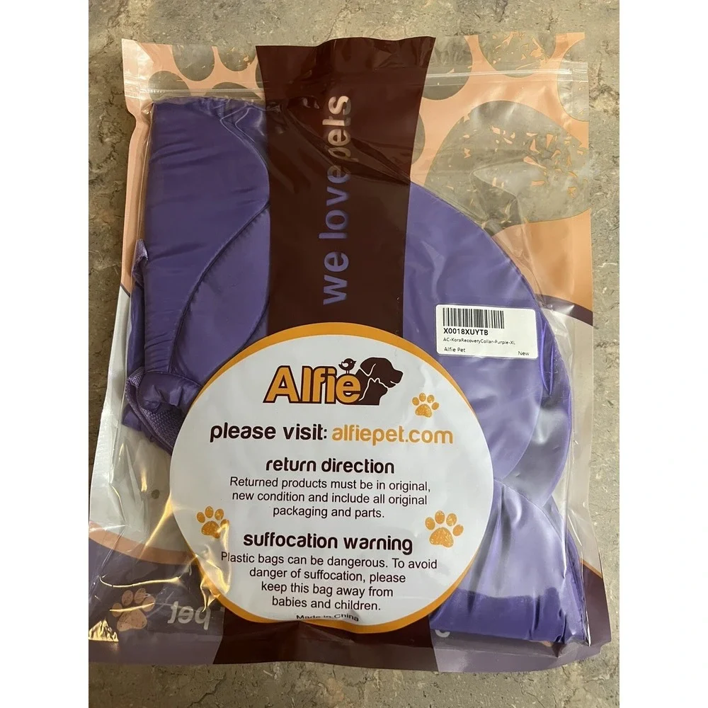 Alfie Pet Kora Dogs Recovery Collar‎ Size Xl Purple Flower  New